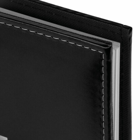 Фотоальбом BRAUBERG "Premium Black" 20 магнитных листов 30х32 см, под кожу, черный, 391186
