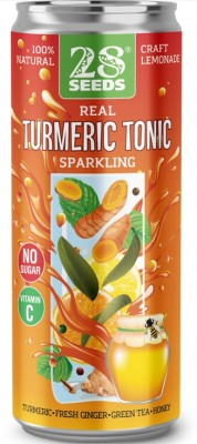 Напиток куркуминный тоник "Turmeric tonic" среднегаз. с соком, ж/б 330мл