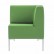 Кресло мягкое угловое "Хост", "М-43", 620х620х780 мм, без подлокотников, экокожа, светло-зеленое