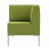 Кресло мягкое угловое "Хост", "М-43", 620х620х780 мм, без подлокотников, экокожа, светло-зеленое