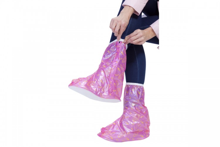 Чехлы грязезащитные для женской обуви - сапожки, размер M, цвет розовый Bradex (KZ 0337)