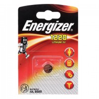 Батарейка ENERGIZER CR 1220, литиевая, d=12 мм, h=2,0 мм, в блистере (1 шт.), 3 В, 7638900052206