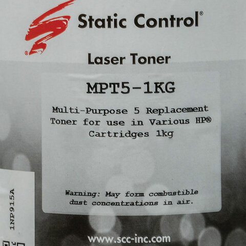 Тонер STATIC CONTROL (MPT5-1KG) для принтера HP LaserJet 1200/4100/5000, 1 кг
