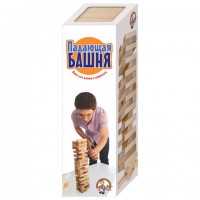 Игра настольная Башня "Падающая башня", неокрашенные деревянные блоки, 10 КОРОЛЕВСТВО, 1506