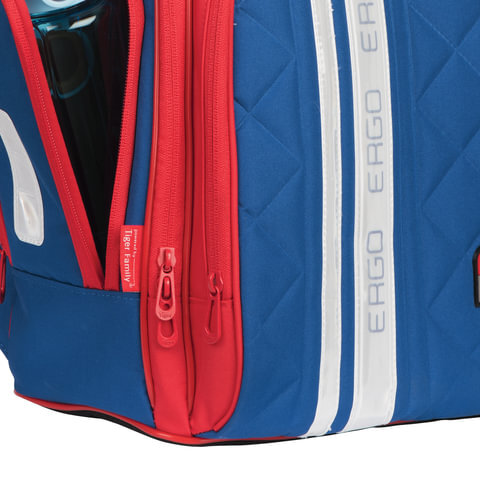 Рюкзак TIGER FAMILY (ТАЙГЕР), с ортопедической спинкой, для средней школы, универсальный, синий/красный, 39х31х22 см, TGRW18-A05