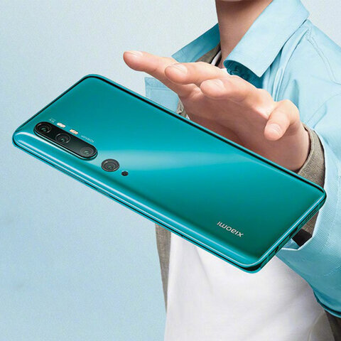 Смартфон XIAOMI Mi Note 10 Pro, 2 SIM, 6,47", 4G (LTE), 108/32 + 12 + 20 + 2 + 5 Мп, 256 ГБ, зеленый, металл, 26519