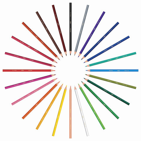 Карандаши цветные BIC "Kids ECOlutions Evolution", 24 цвета, пластиковые, заточенные, европодвес, 937515