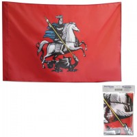 Флаг Москвы, 90х135 см, карман под древко, упаковка с европодвесом