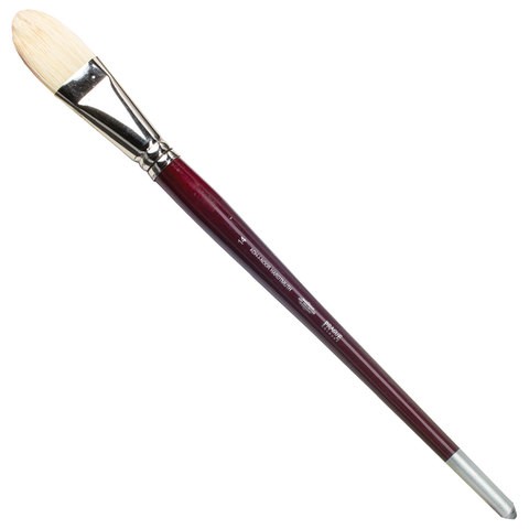 Кисть художественная KOH-I-NOOR щетина, плоская, №14, длинная ручка, блистер, 9936014013BL