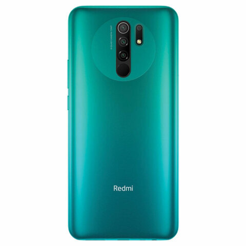 Смартфон XIAOMI Redmi 9, 2 SIM, 6,53", 4G (LTE), 13/8 + 8 + 5 + 2 Мп, 64 ГБ, зеленый, пластик, 28413