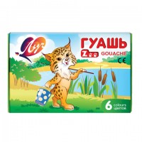 Гуашь ЛУЧ "Zoo", 6 цветов по 15 мл, без кисти, картонная упаковка, 19С 1251-08
