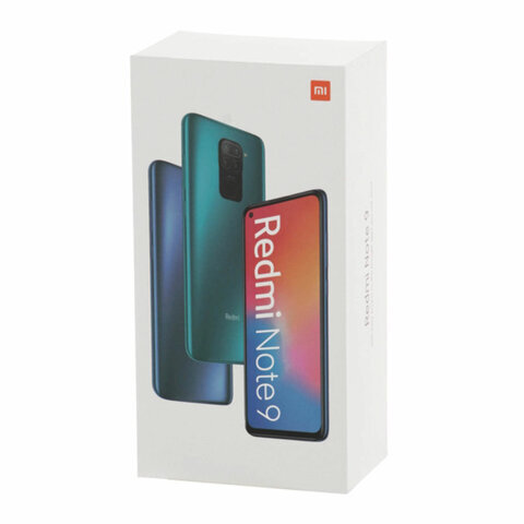 Смартфон XIAOMI Redmi Note 9, 2 SIM, 6,53", 4G (LTE), 48/13 + 8 + 2 + 2 Мп, 128 ГБ, белый, пластик, 27981