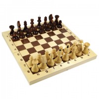 Игра настольная "Шахматы", 32 деревянные фигуры, деревянная доска 30х30, 10 КОРОЛЕВСТВО, 2845