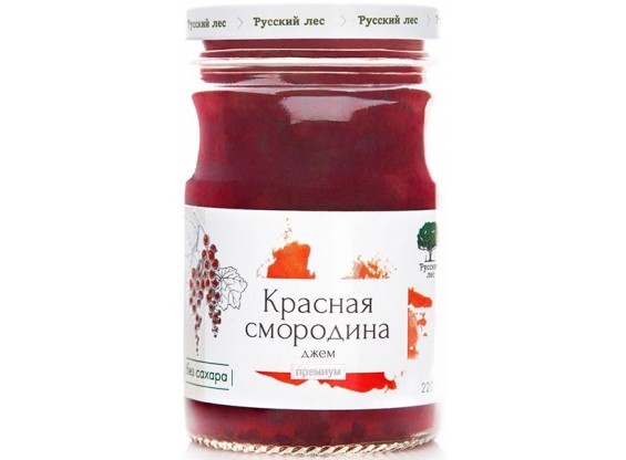 Джем Красная Смородина (премиум, 50% ягод) 220 г (Русский лес)