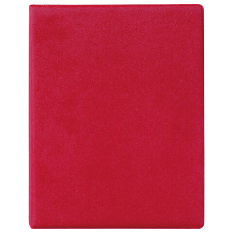 Тетрадь на кольцах А5 (180х220 мм), 80 л., обложка ПВХ, клетка, BRAUBERG, красный, 403911