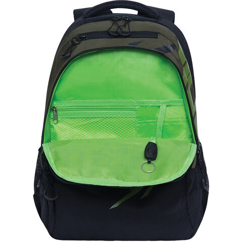 Рюкзак GRIZZLY молодежный, анатомическая спинка, карман для ноутбука, хаки, 45х32х23 см, RU-130-2/3