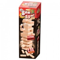 Игра настольная Башня "Бам-бум mini", неокрашенные деревянные блоки с заданиями, 10 КОРОЛЕВСТВО, 2790