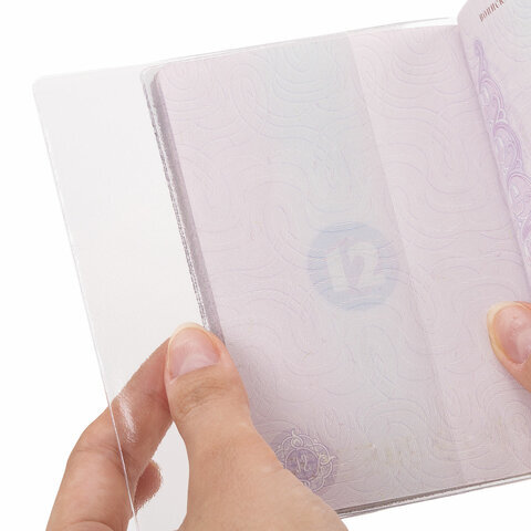 Обложка для листа паспорта КОМПЛЕКТ 60 штук, ПВХ, прозрачная, STAFF, 237596