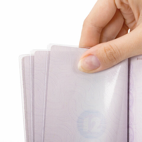 Обложка для листа паспорта КОМПЛЕКТ 60 штук, ПВХ, прозрачная, STAFF, 237596