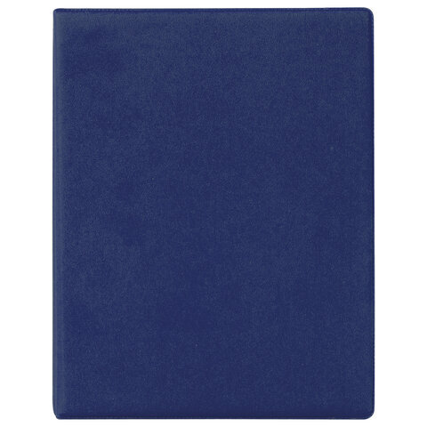 Тетрадь на кольцах А5 (180х220 мм), 80 л., обложка ПВХ, клетка, BRAUBERG, синий, 403913